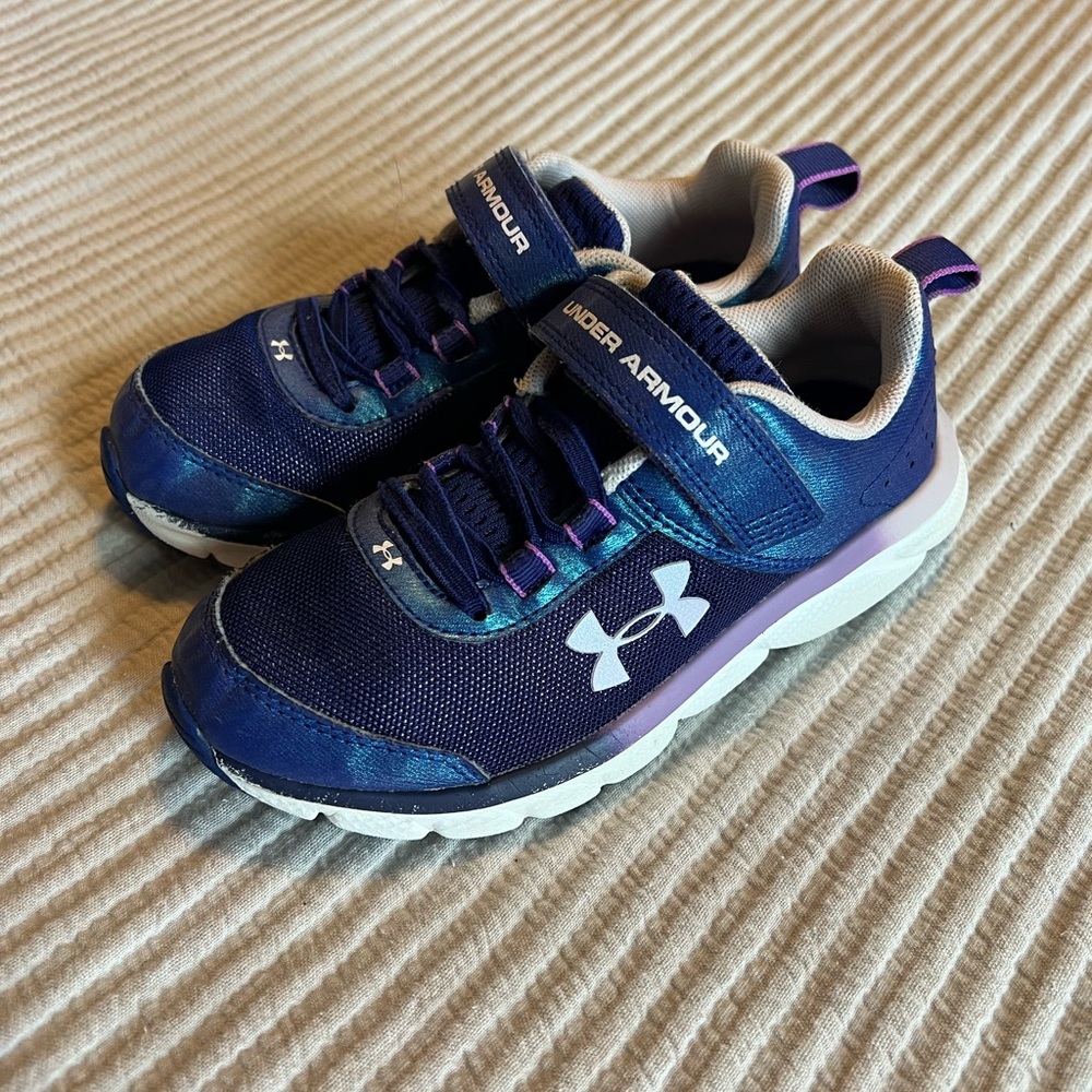 Girls Under Armour Blue and Purple Sneakers